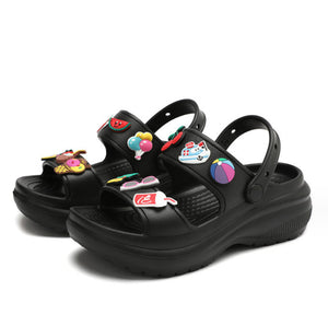 Sandalias tipo crocs con adornos - 115060